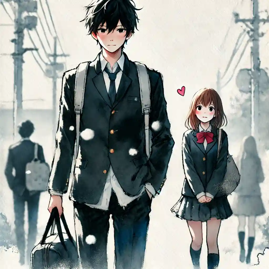 好きな男子を目で追う中学生女子