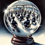 クラス替えのおまじないのイメージ　水晶玉に映るクラス