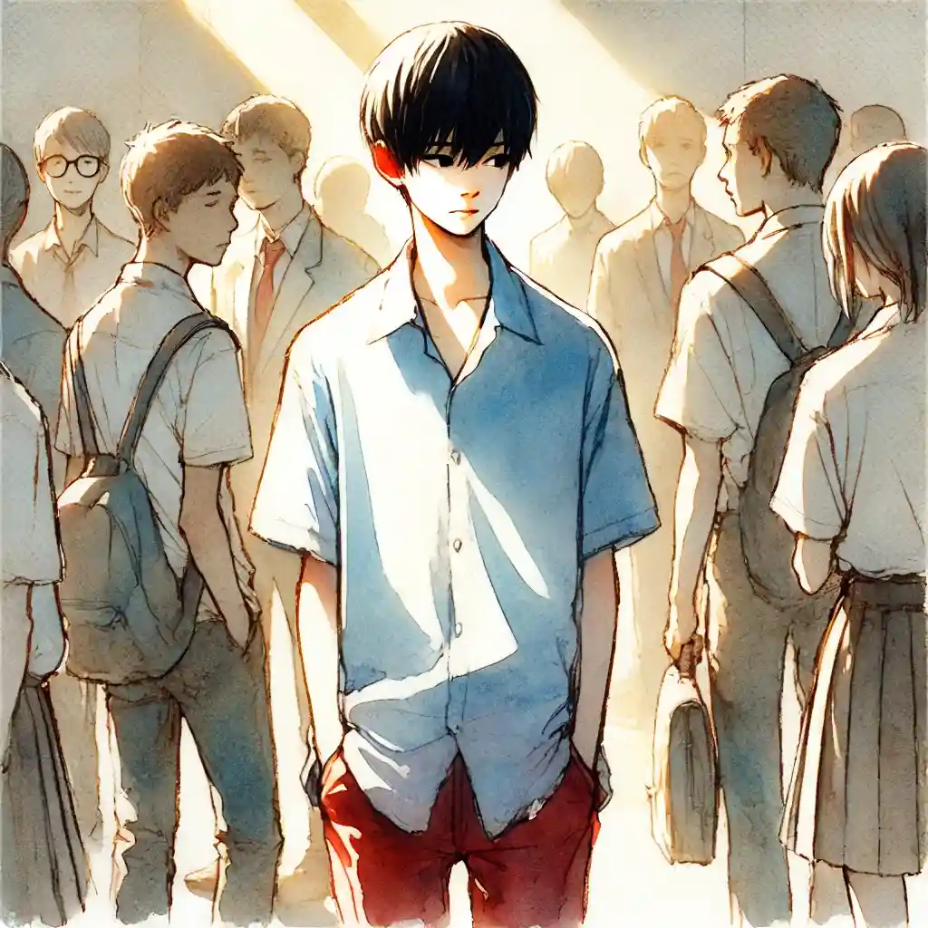 空気のような自分と思っていそうな中学生男子