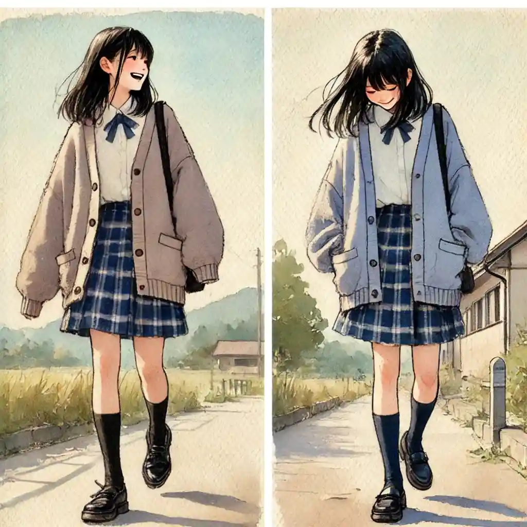 色々あるけど笑顔の中学生女子