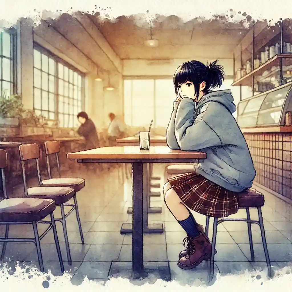 悩んでいる中学生女子