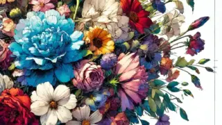 花束　クローズアップ