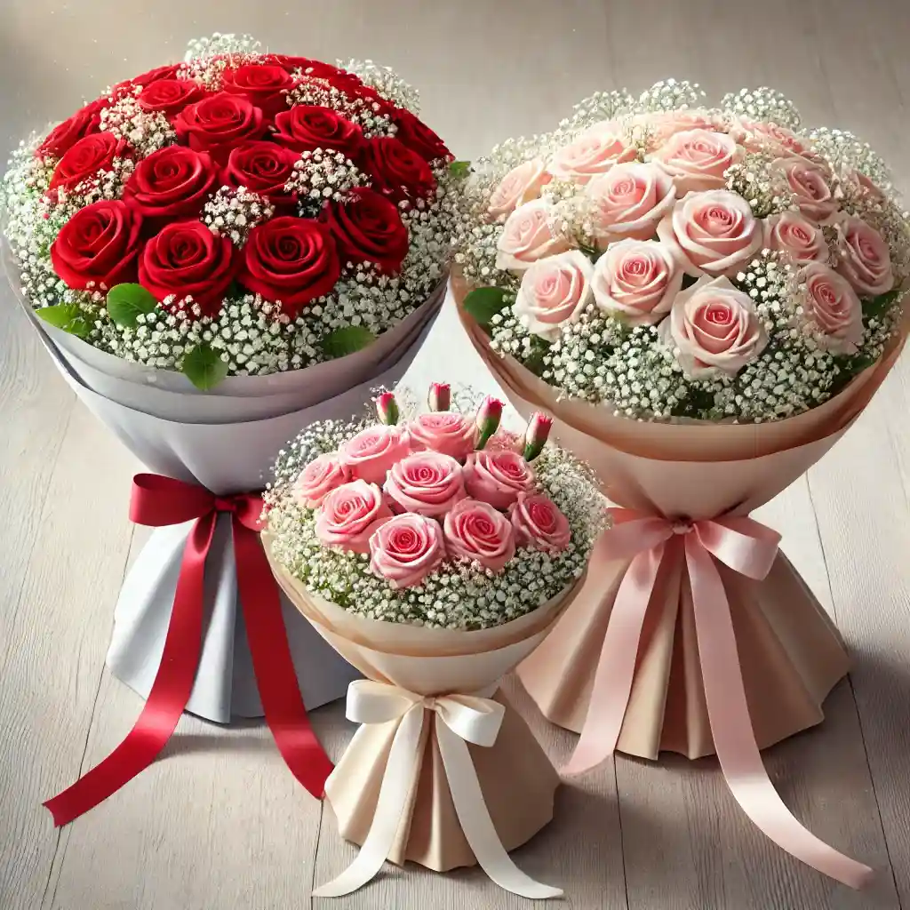 バラの花束大中小