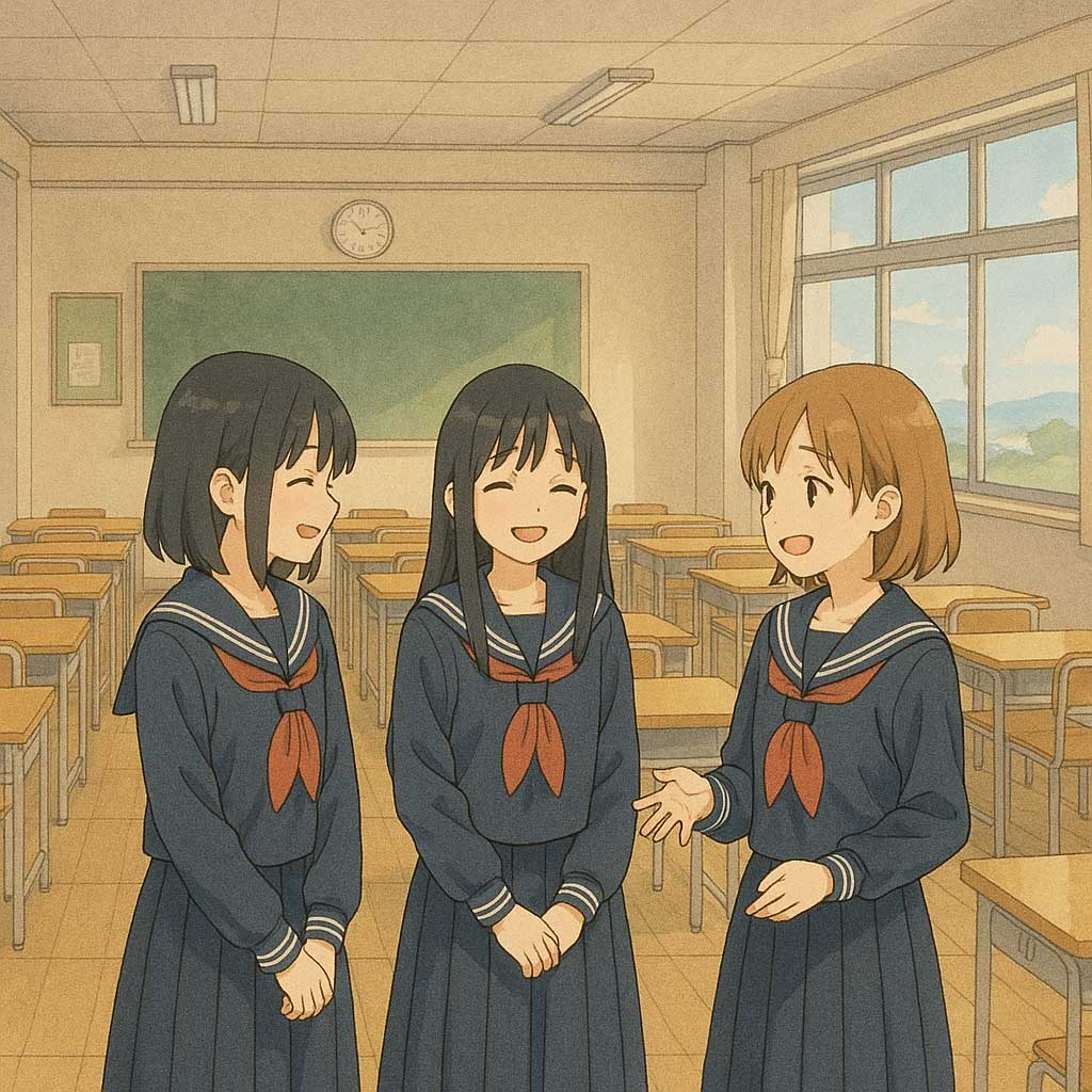 女子たち 話をしている