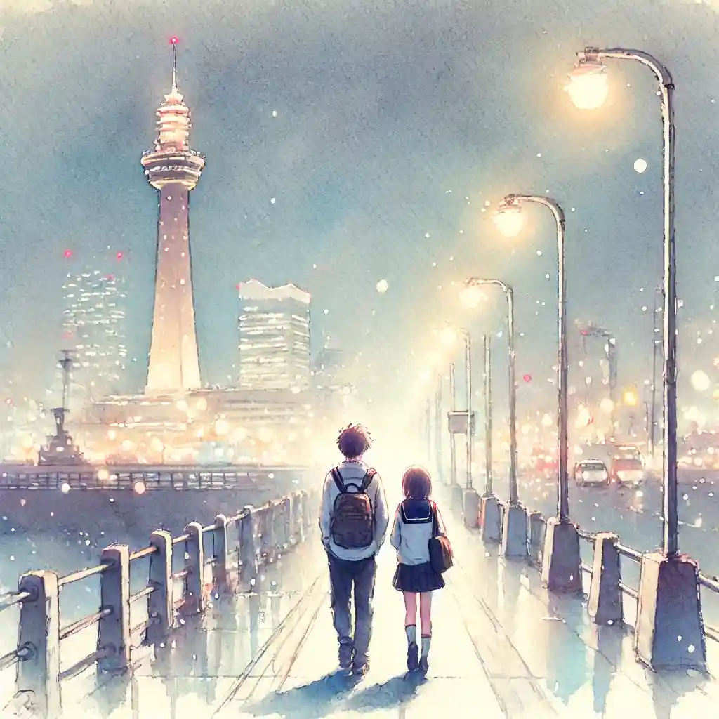 デートする中学生男女