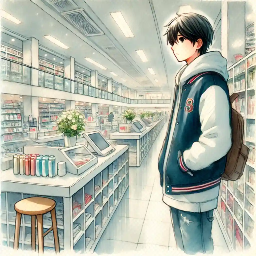 お返しに悩んでいる中学生男子