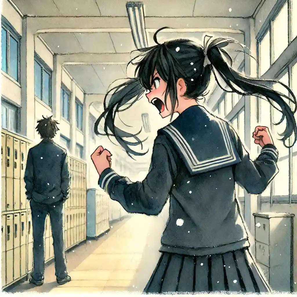 返さない男子に腹を立てている女子