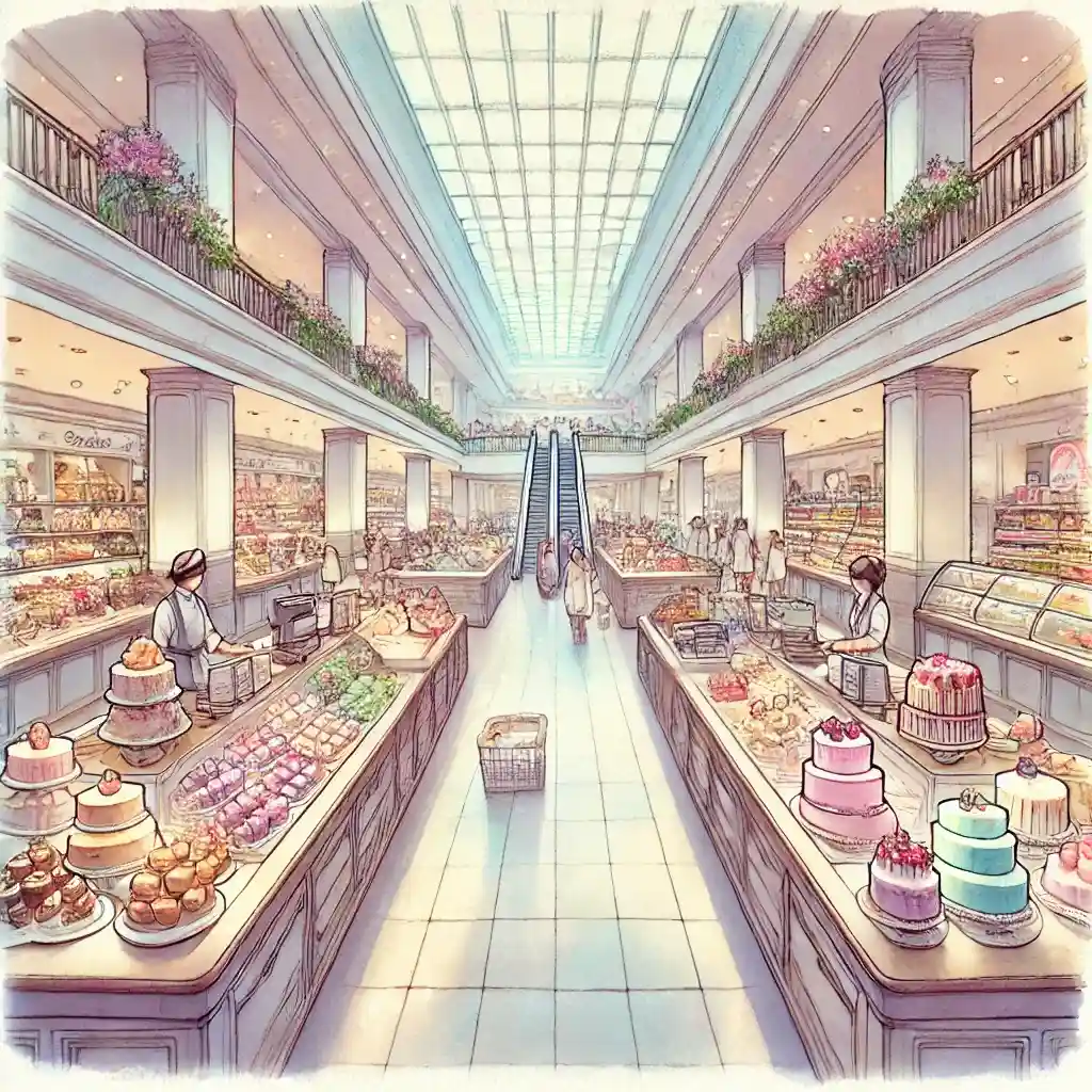 デパートのスイーツ売り場