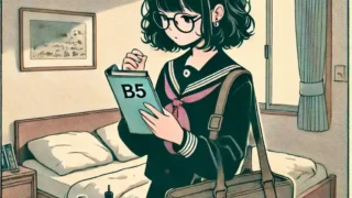 準備している中学生女子