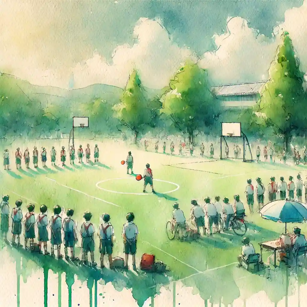 体育祭の準備中