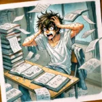 パニクっている中学生男子