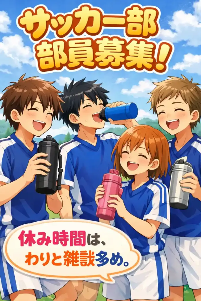 サッカー部の勧誘ポスター