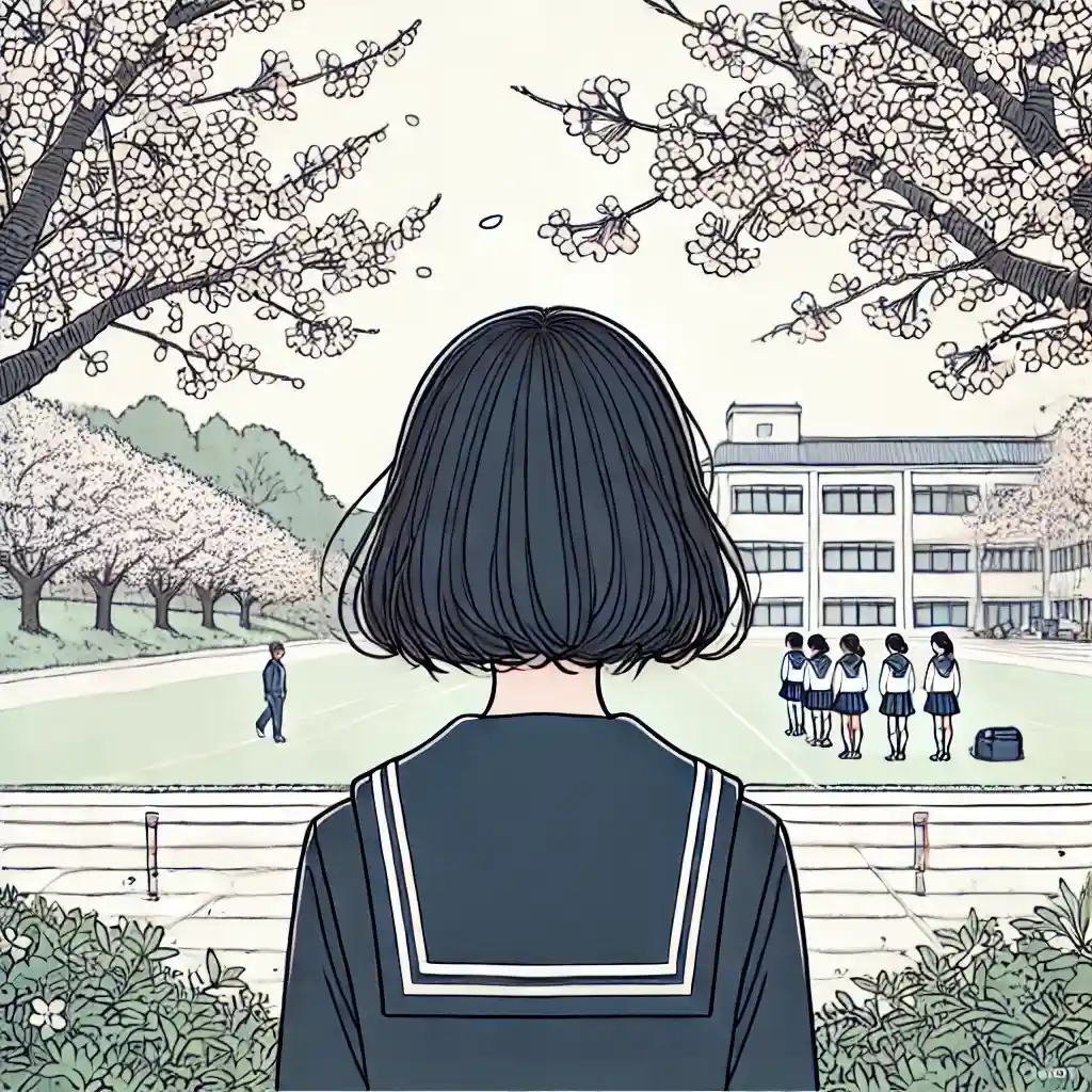 部活を見ている女子