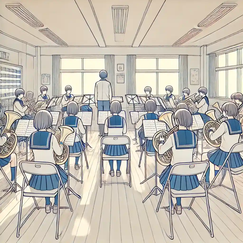 吹奏楽部　練習中