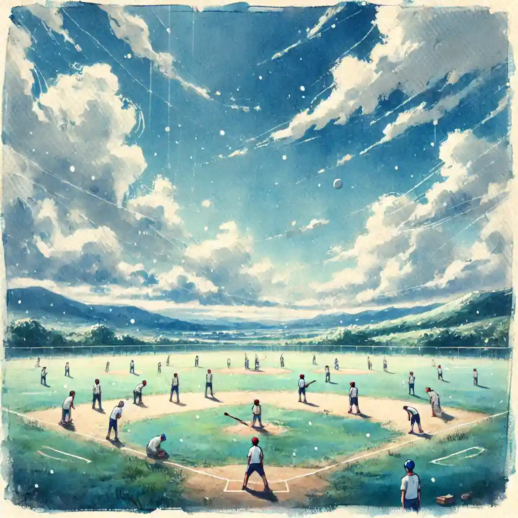 練習中の野球部