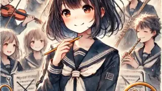 紹介文を考えている吹奏楽部員