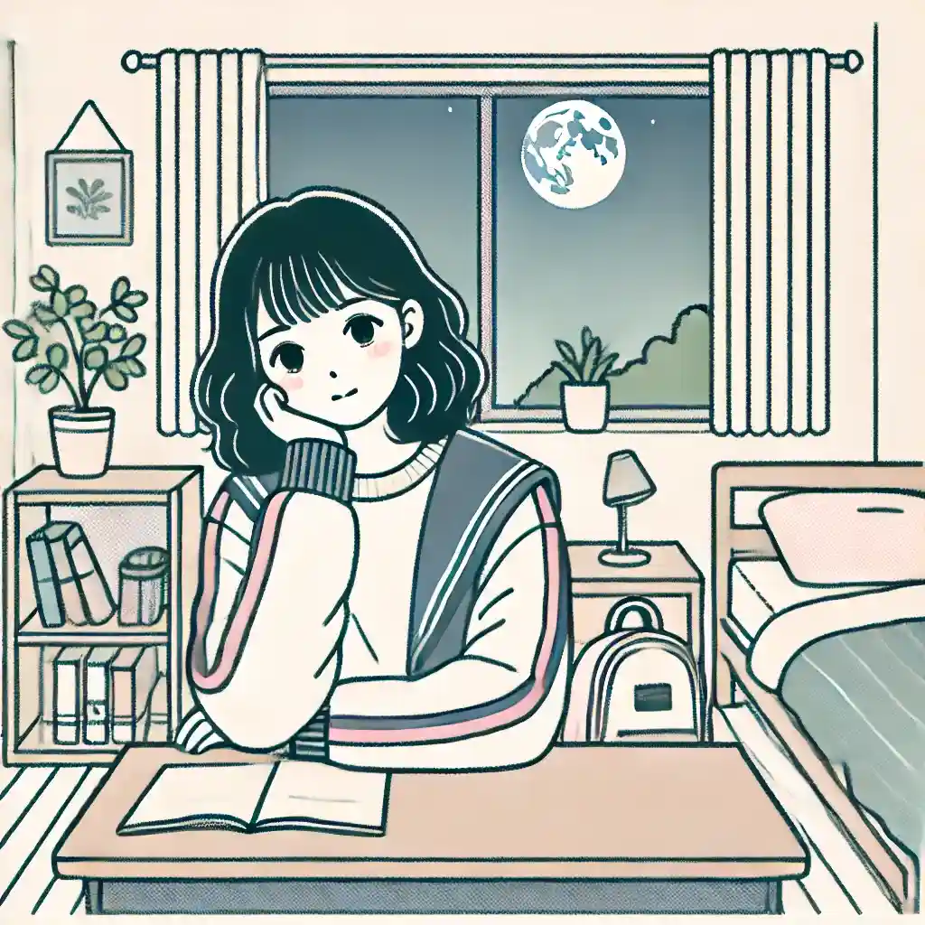 部活について悩んでいる中学生女子