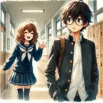 声をかけられる中学生男子