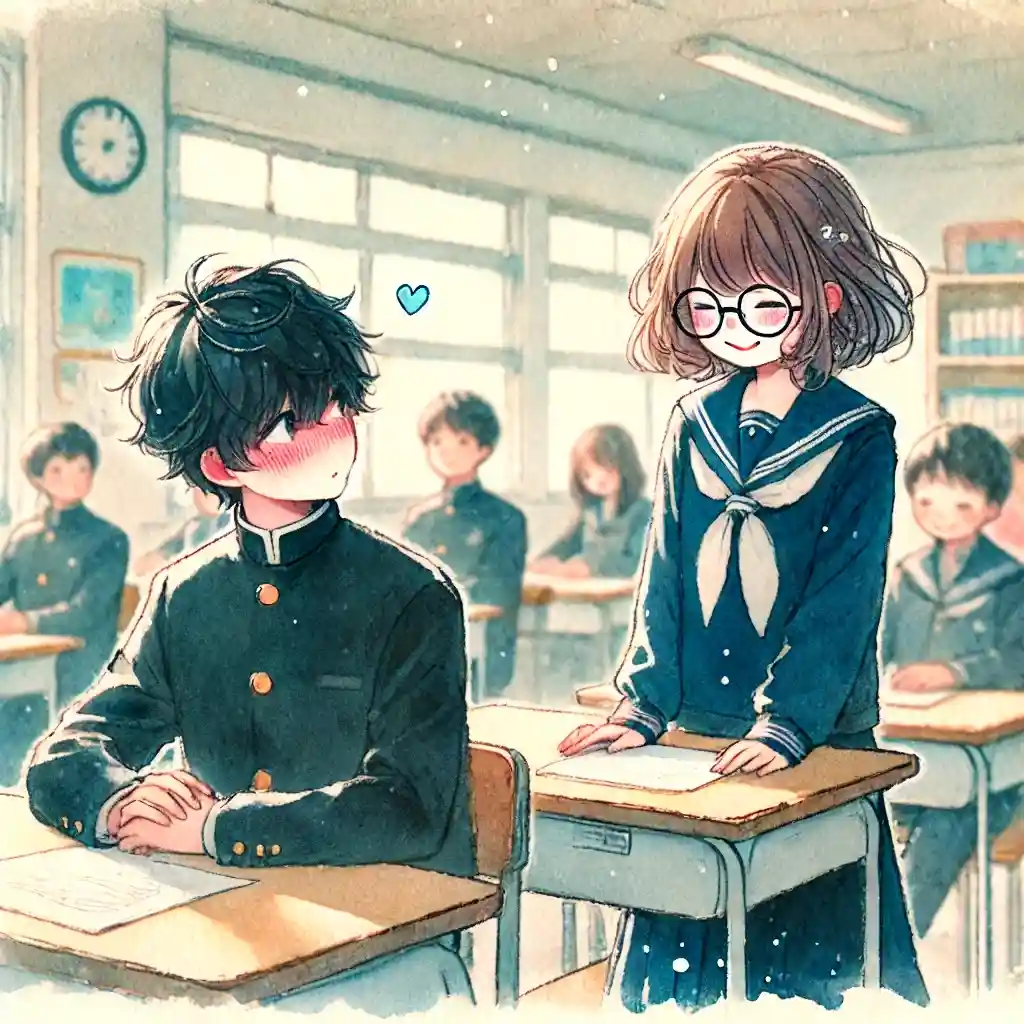 後ろの女の子が話しかけてくれる