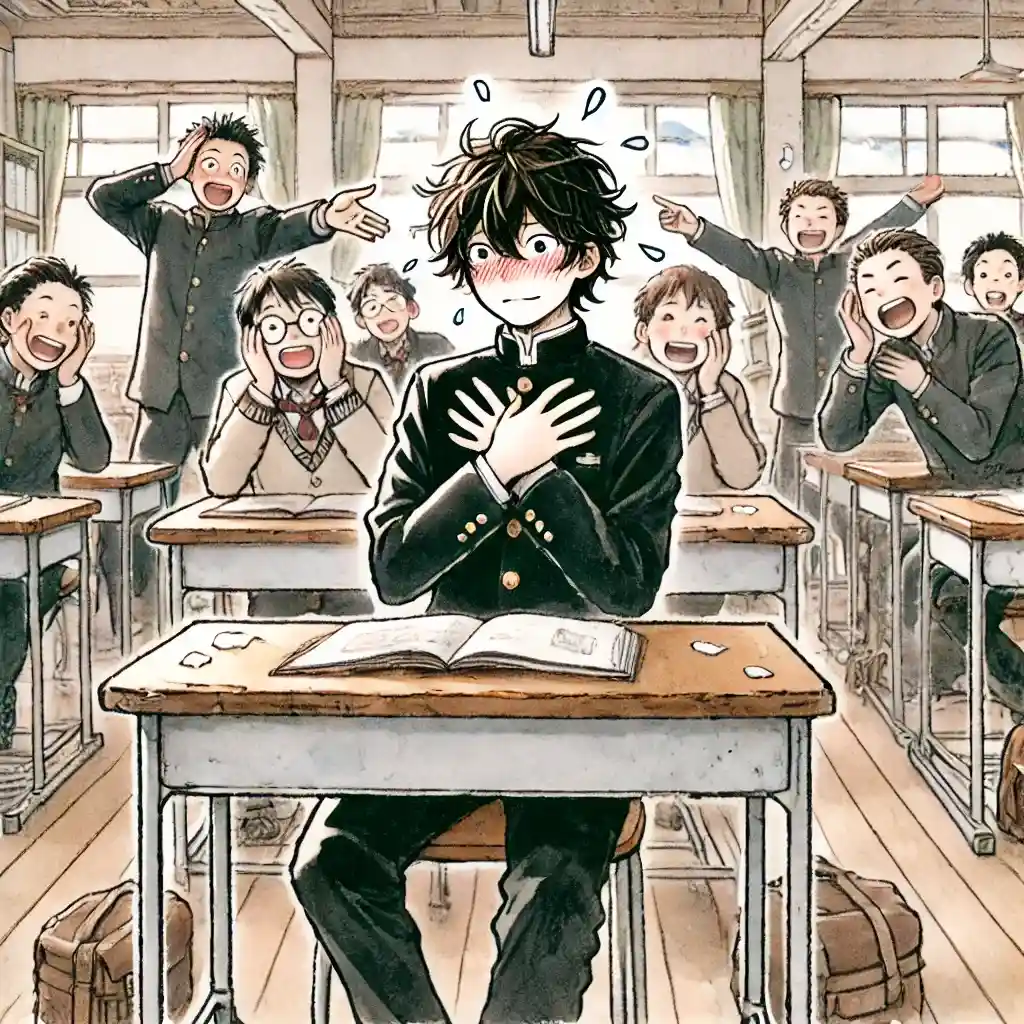 クラスでいじられている中学生男子