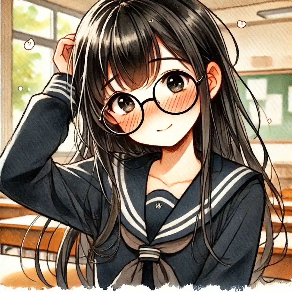 失敗して反省している中学生女子