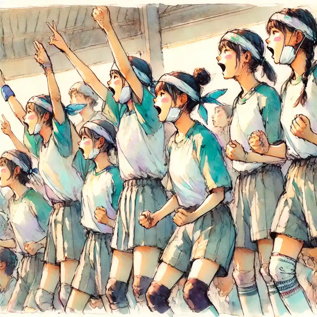 大騒ぎの応援団