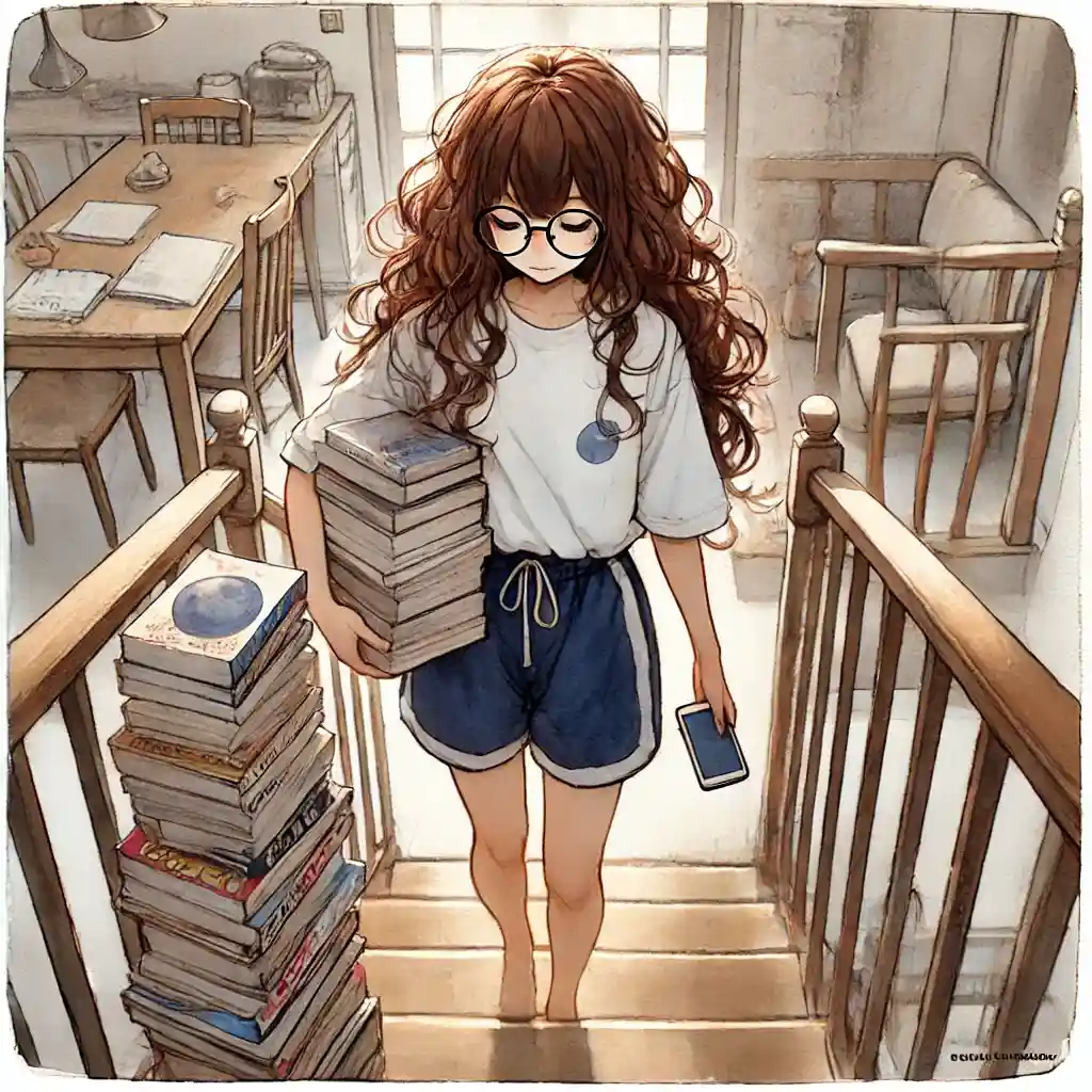 宿題をやる環境にしている女子