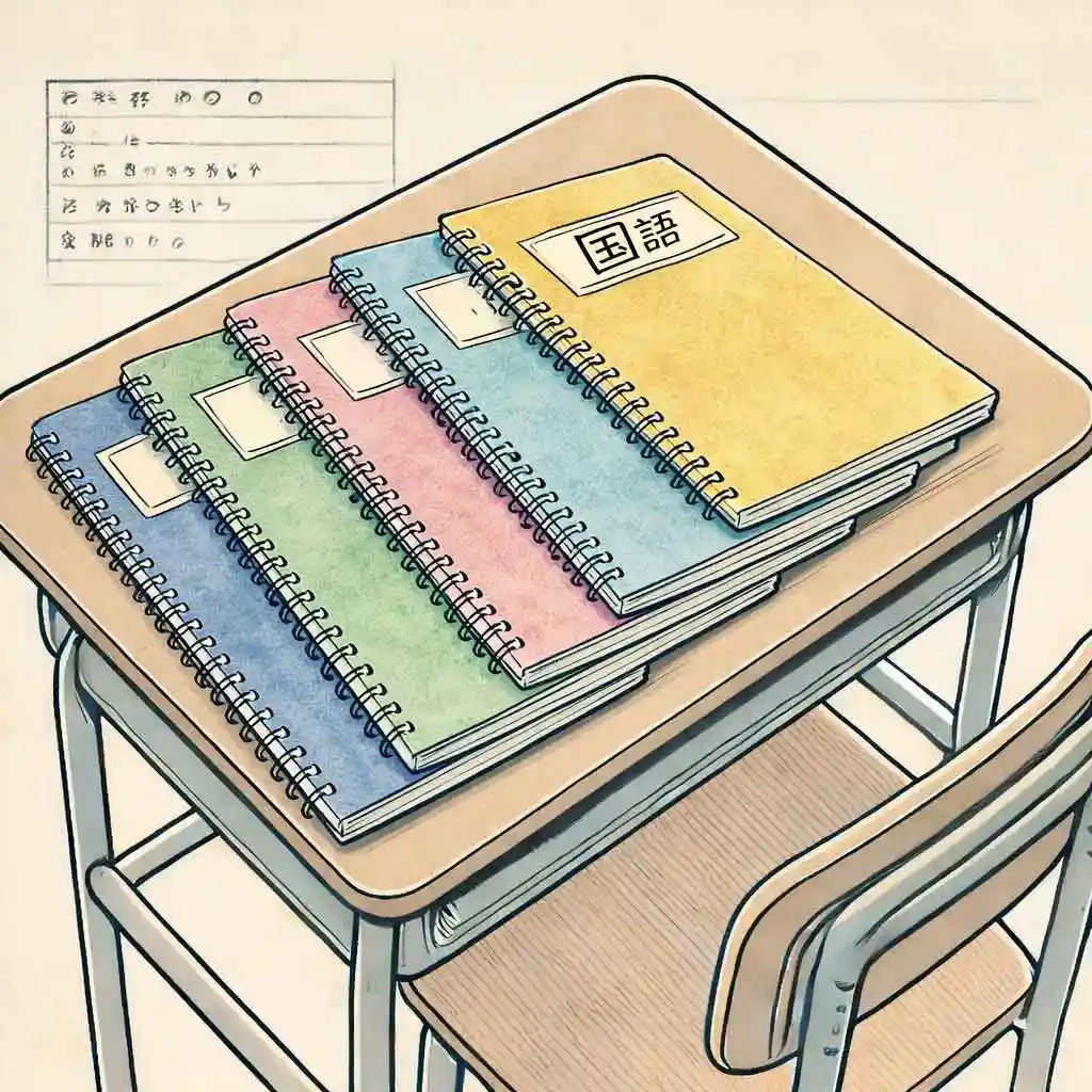 ５教科分のノート