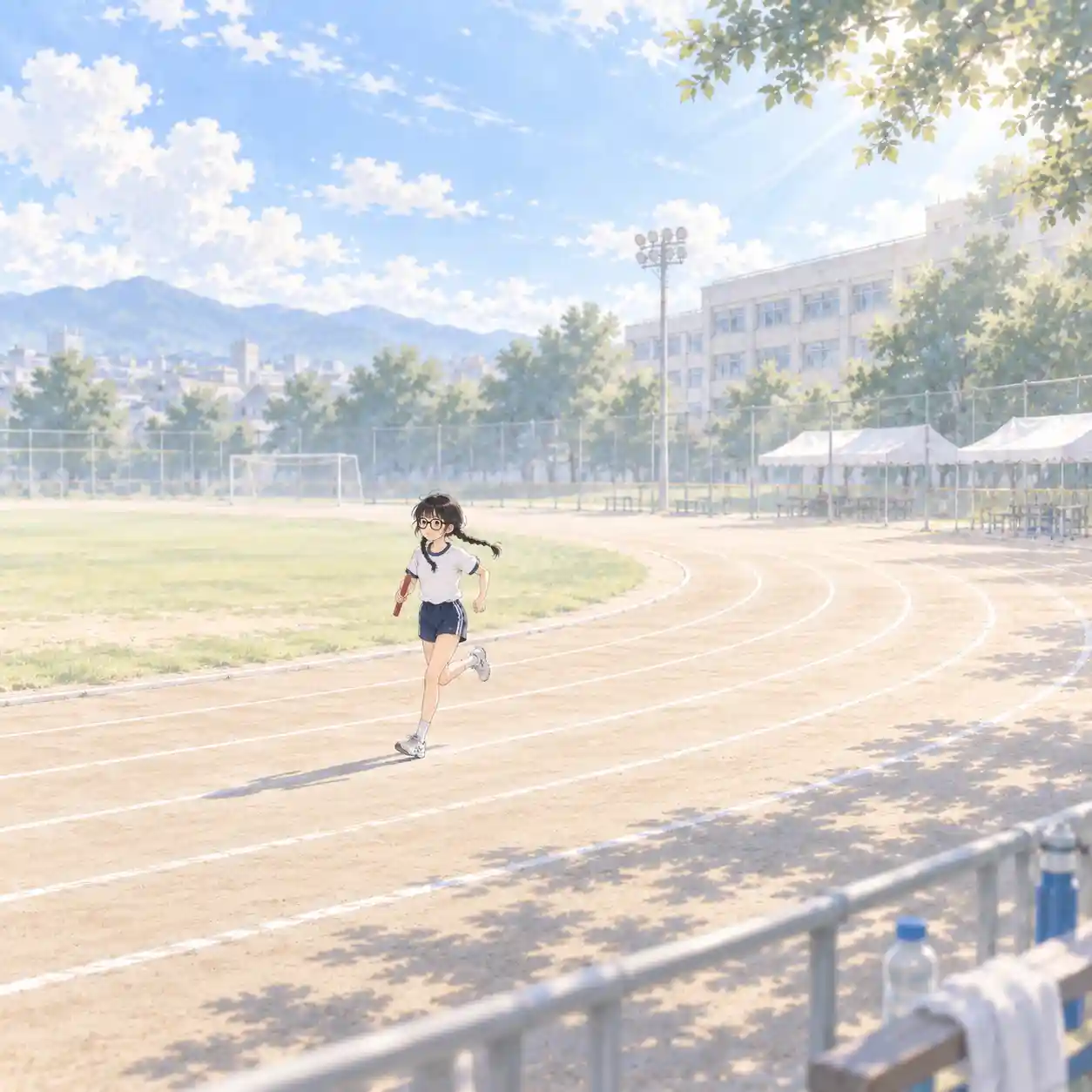 淡々と練習している女子
