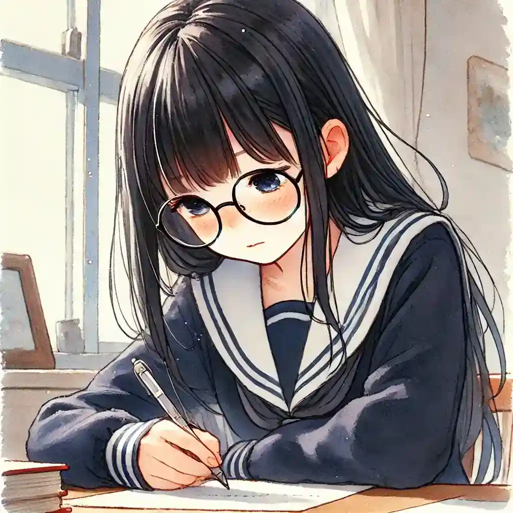 考えている中学生女子