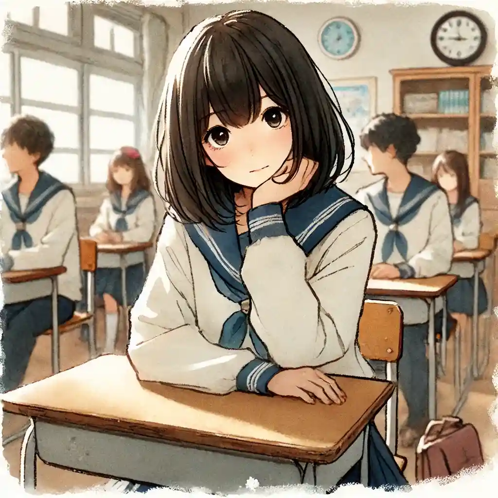 考えている中学生女子