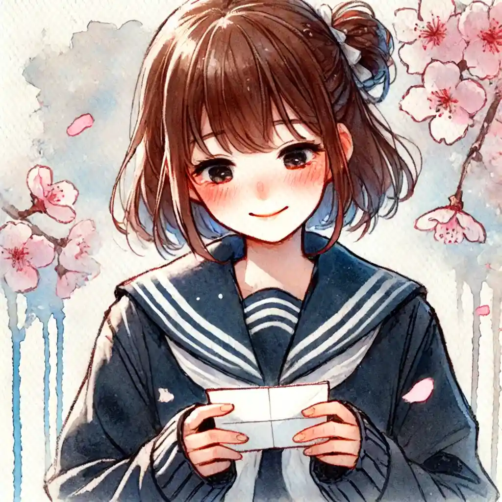 自己紹介文ができた中学生女子