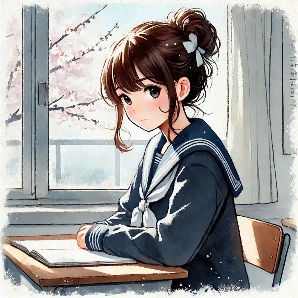 自己紹介ネタを考えている中学生女子