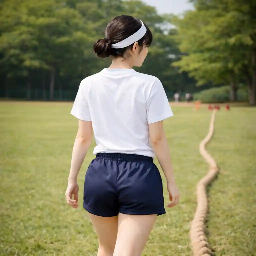 綱引き用の髪型