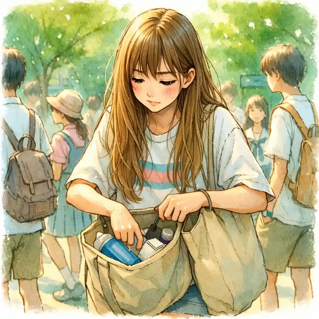 塩飴を探す女子