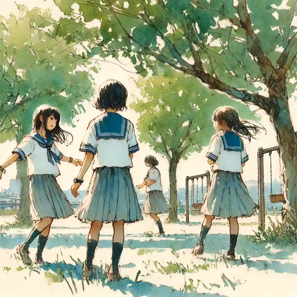 友達とふざけている女子たち