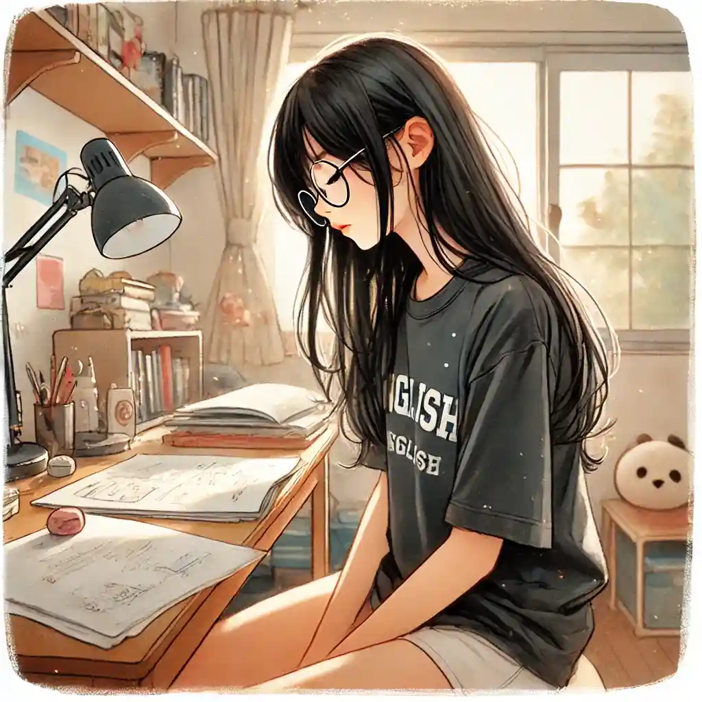 勉強中打とうとしてしまう女子