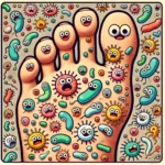 足にたかっている細菌