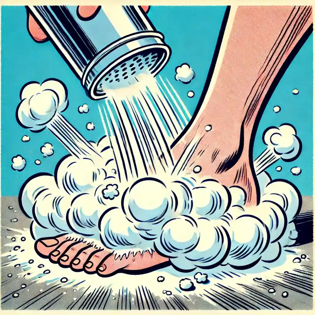 パウダーで真っ白