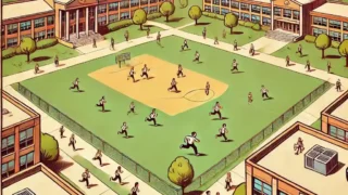 体育している中学生たち