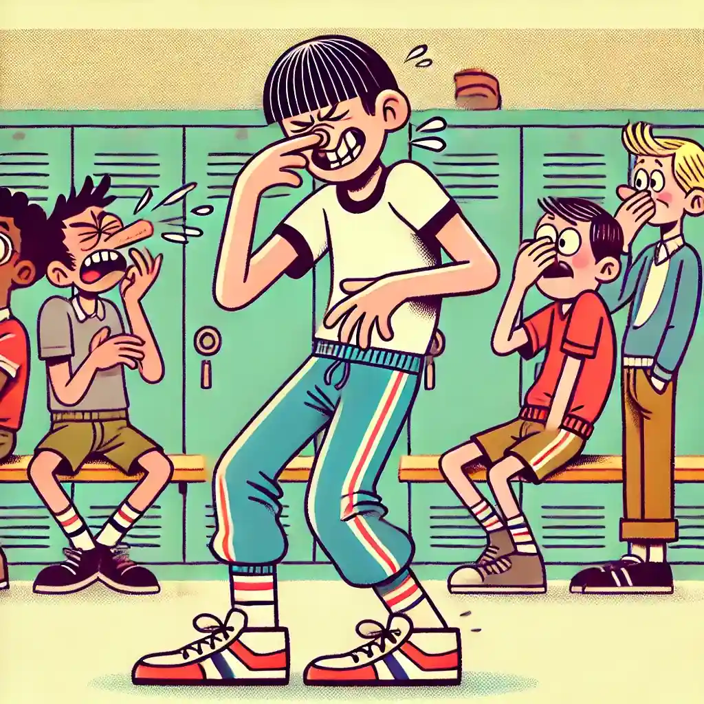 更衣室　足が臭い