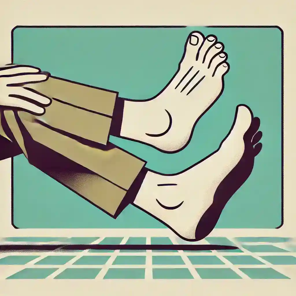 中学生男子の足