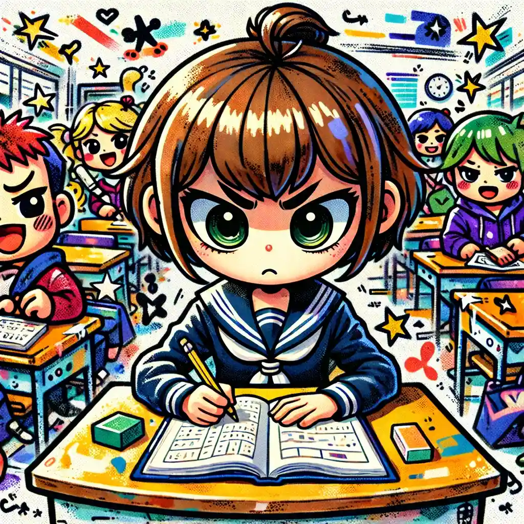 鬼のように集中している女子