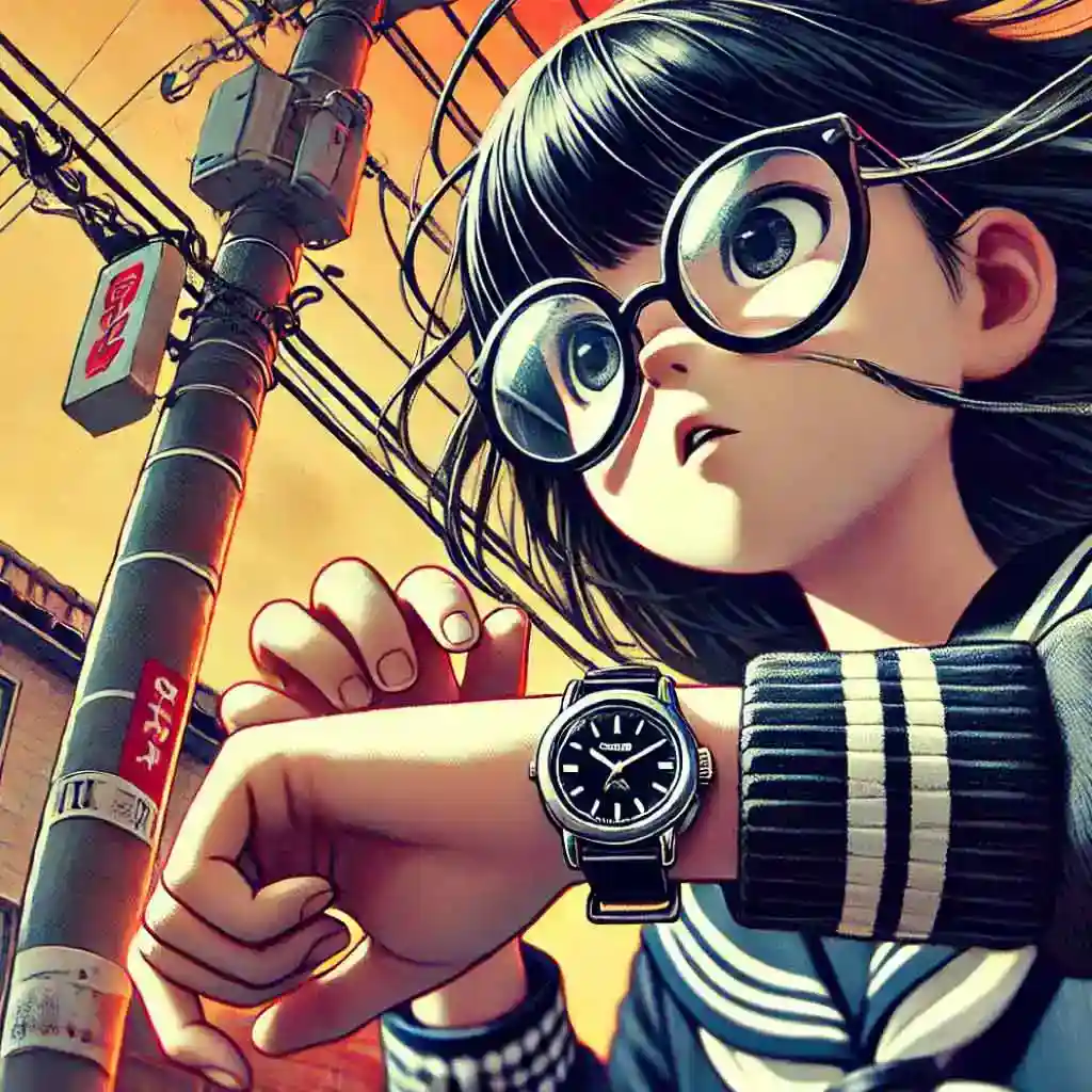 時間を気にしている女子