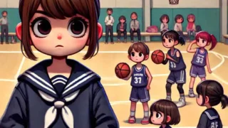 女子バスケを見学に来た女子