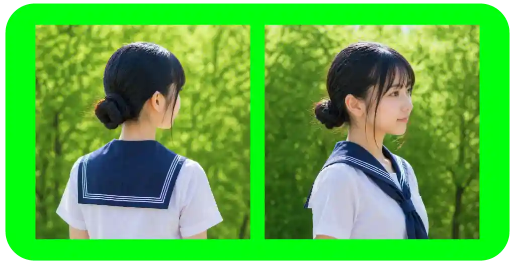 低い位置のお団子