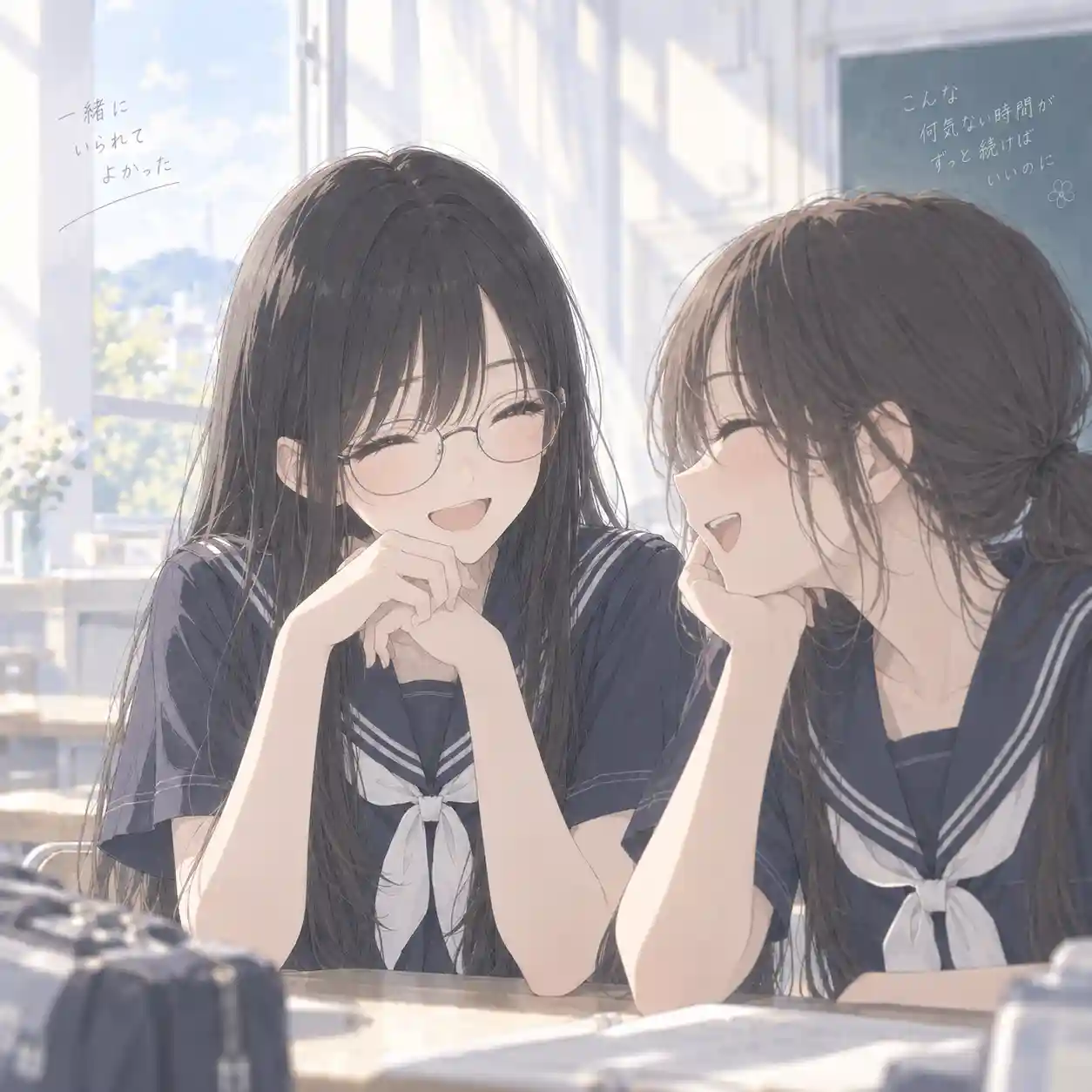 友達と話せるようになった女子