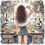 実験している中学生女子