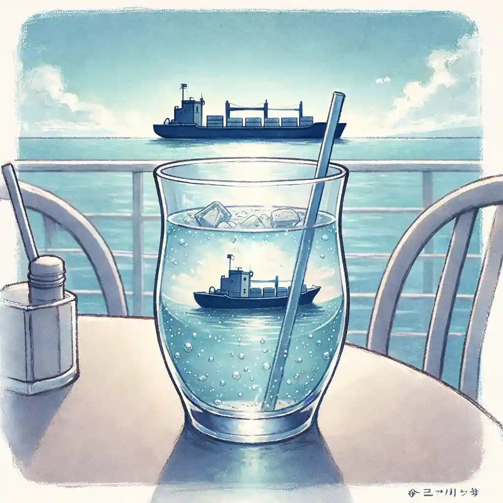 テーブルの上のソーダ水