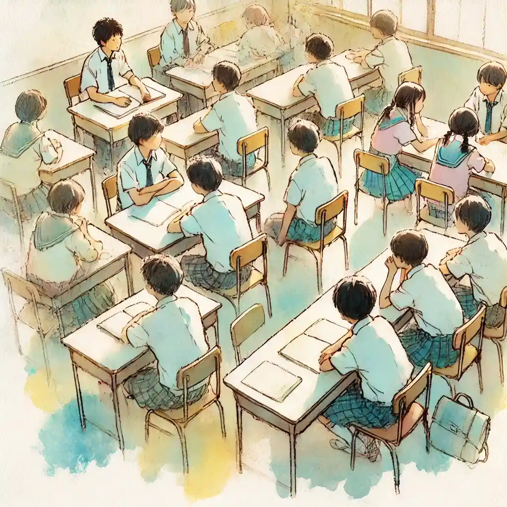 スローガンを考えているクラス